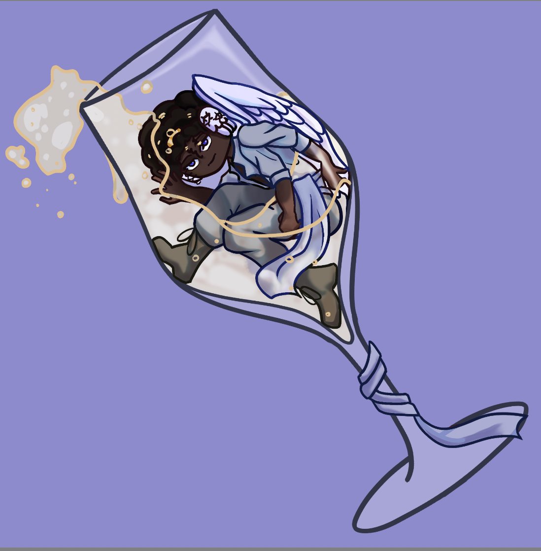LuvMonsterPrnts's tweet photo. Seraph took the term tipsy literally 💜👼🏿 https://t.co/NoUc6whW3A