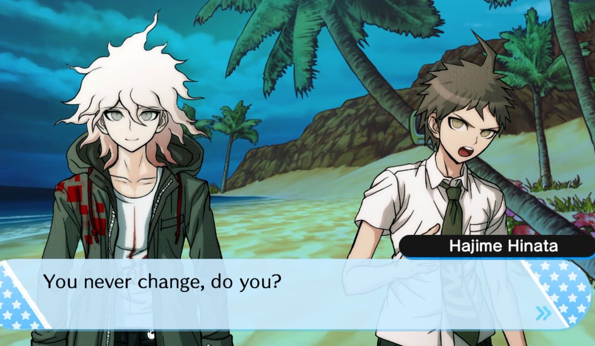 AWW HAJIME CARES FOR NAGITO SINCE NAGITO WAS ALONE AT THE BEACH SIDE HE CALLS FOR HIM TO GET CLOSER TO THE BONFIRE WITH THEIR FRIENDS AWWW I LOVE THEM THEY'RE SO CUTE I WANNA HUG THEM BOTH