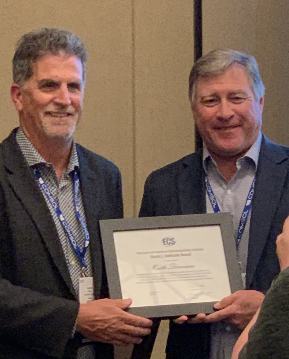 maldonadogroup's tweet photo. Congrats to this year’s DC Grahame award winner Keith Stevenson!
@electroanalysis 
#electrochemistry
@ECS_Detroit 
@ECSorg https://t.co/AtA0uJSB1A