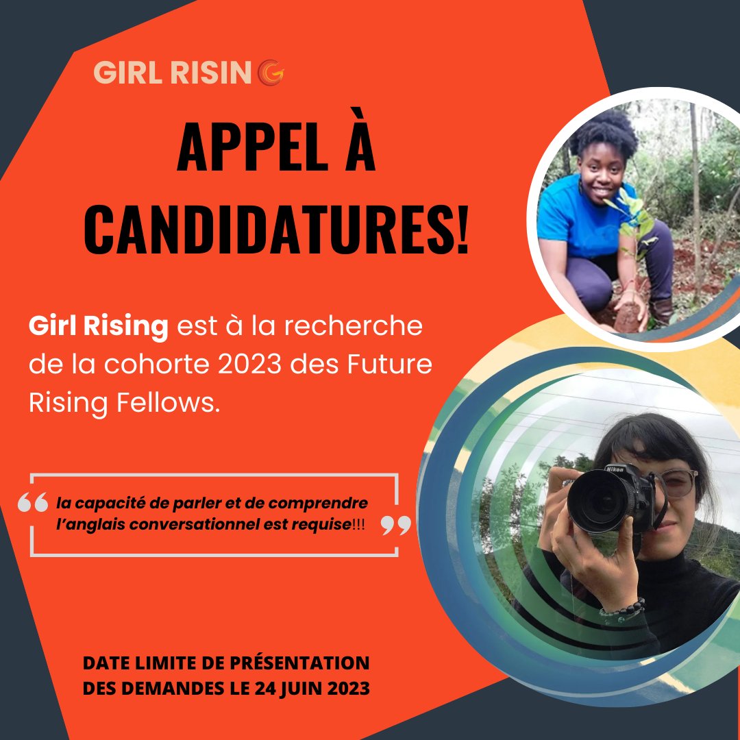 Les candidatures sont maintenant en ligne pour le programme de bourses Future Rising 2023.
Ci-dessous le lien pour y accéder :  girlrising.org/future-rising-…
#futurerising #bourse #tamkeen #mauritania