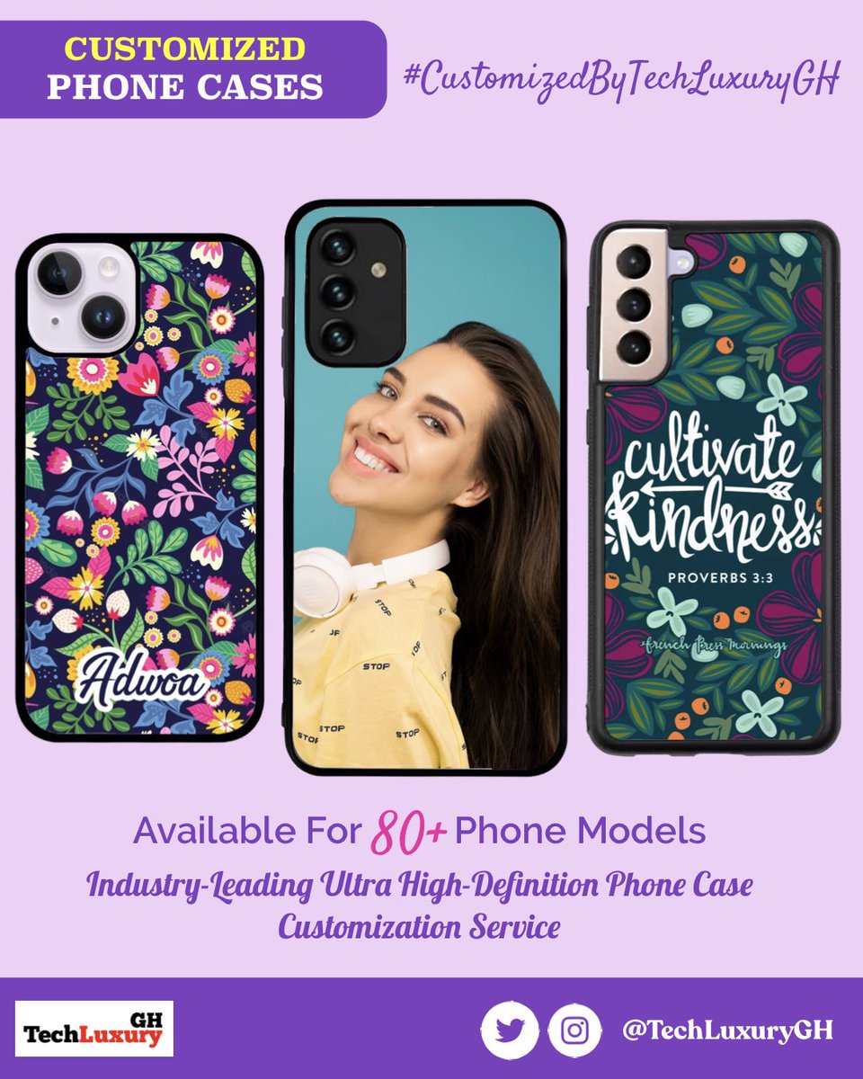 TechLuxuryGH's tweet image. Order your customized cases from us today 😄