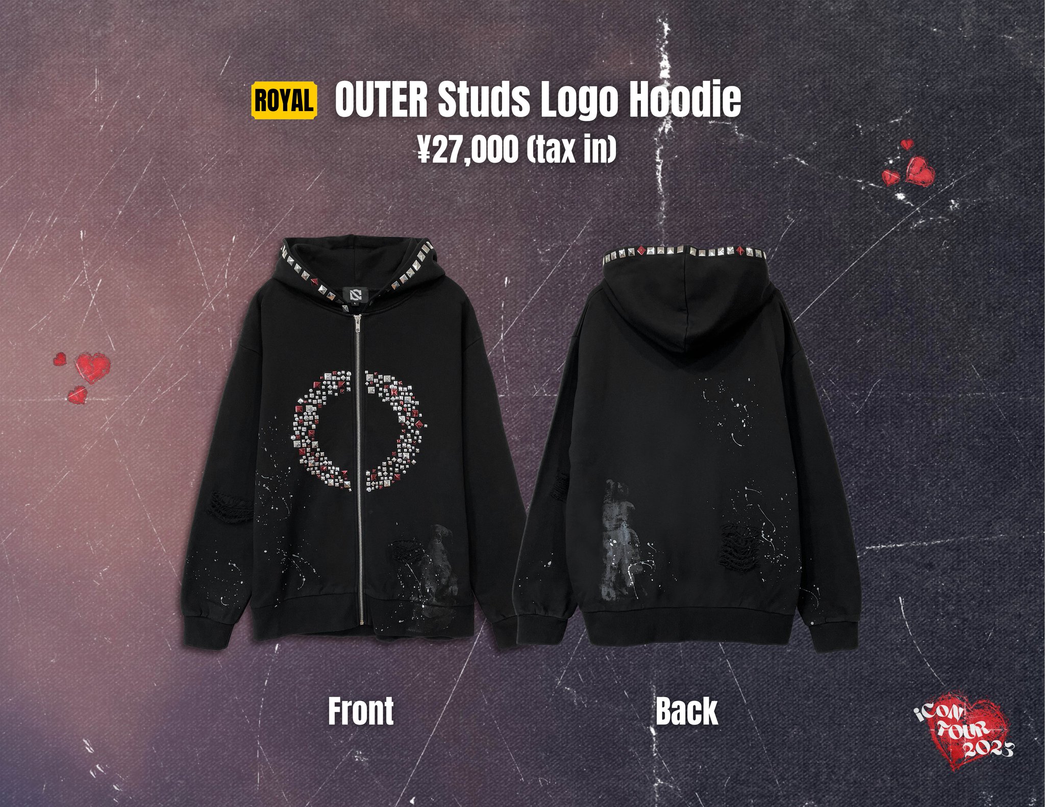 NovelCore OUTER Studs Logo Hoodie パーカー