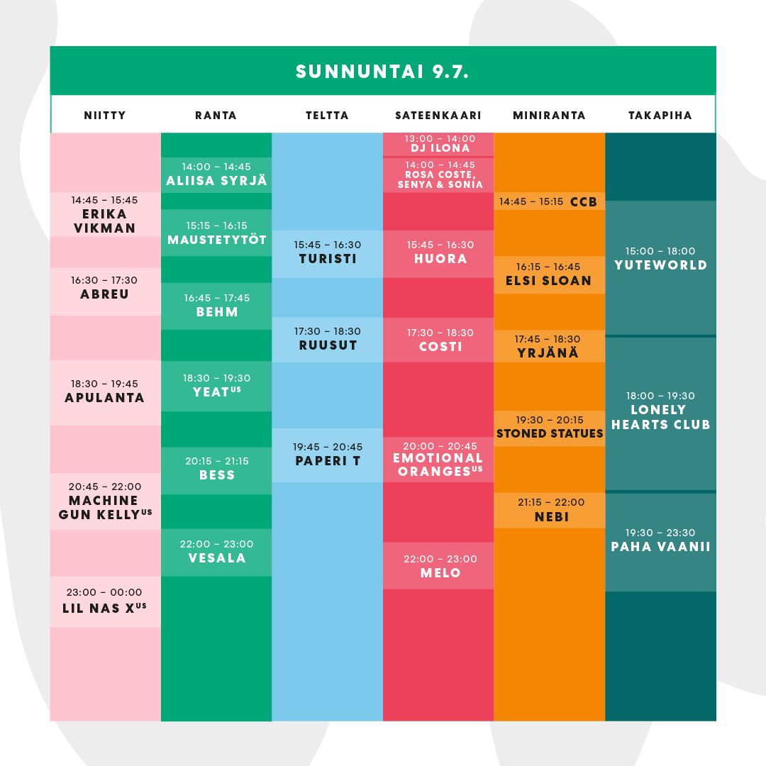 Ruisrockin aikataulut ovat nyt julki! Kesän ikimuistoisimman viikonlopun suunnittelu voi alkaa ❤️‍🔥 Aikataulut löytyvät nyt myös nettisivuilta: ruisrock.fi sekä Ruisrock-sovelluksesta! 

#KohtiRuissia #Ruisrock2023