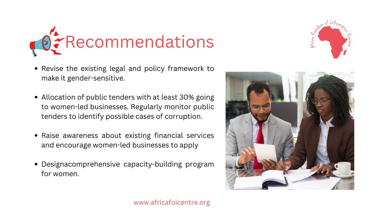 africafoicentre's tweet photo. Read  a full list of recommendations to #Ethiopia on including women in Public #procurement based on our synthesis report https://t.co/lAgPTSufMY . @UN  @unwomenethiopia @POEthiopia 
#WomenInProcurement #WomenInBusiness https://t.co/F1gI6keZTo