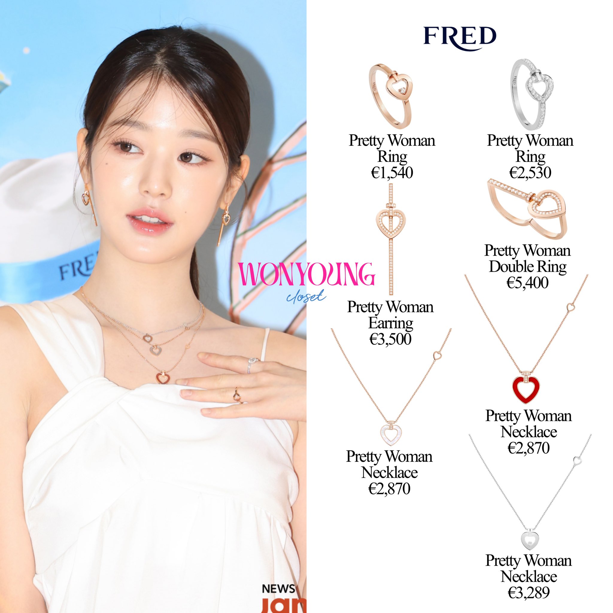 fred jewelry wonyoung