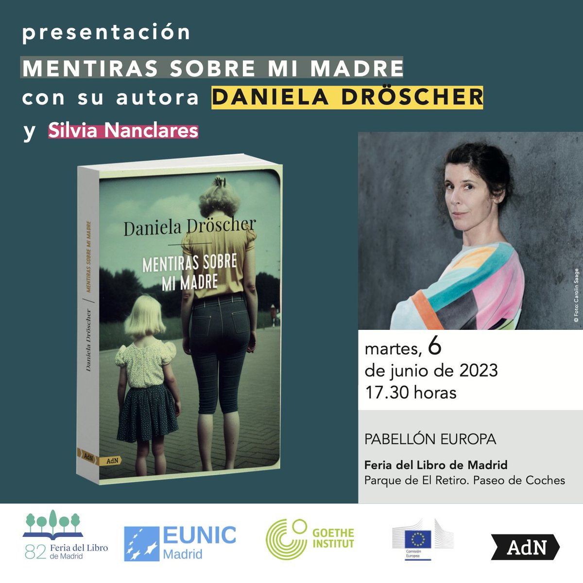 El próximo martes acompaño a Daniela Droscher y su libro 💣'Mentiras sobre mí madre', una novela que duele y alumbra: llena de amor a las madres y rabia contra la gordofobia sufrida por muchas de ellas. #FLM2023