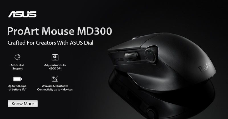 ASUSIndia's tweet photo. #ProArt Mouse #MD300 is here with its sleek design and advanced features, this mouse is a must-have for anyone serious about digital art and design!
#ASUS #ASUSIndia #ASUSMouse #OpticalMouse #ASUSDial #WirelessMouse #NewLaunch
