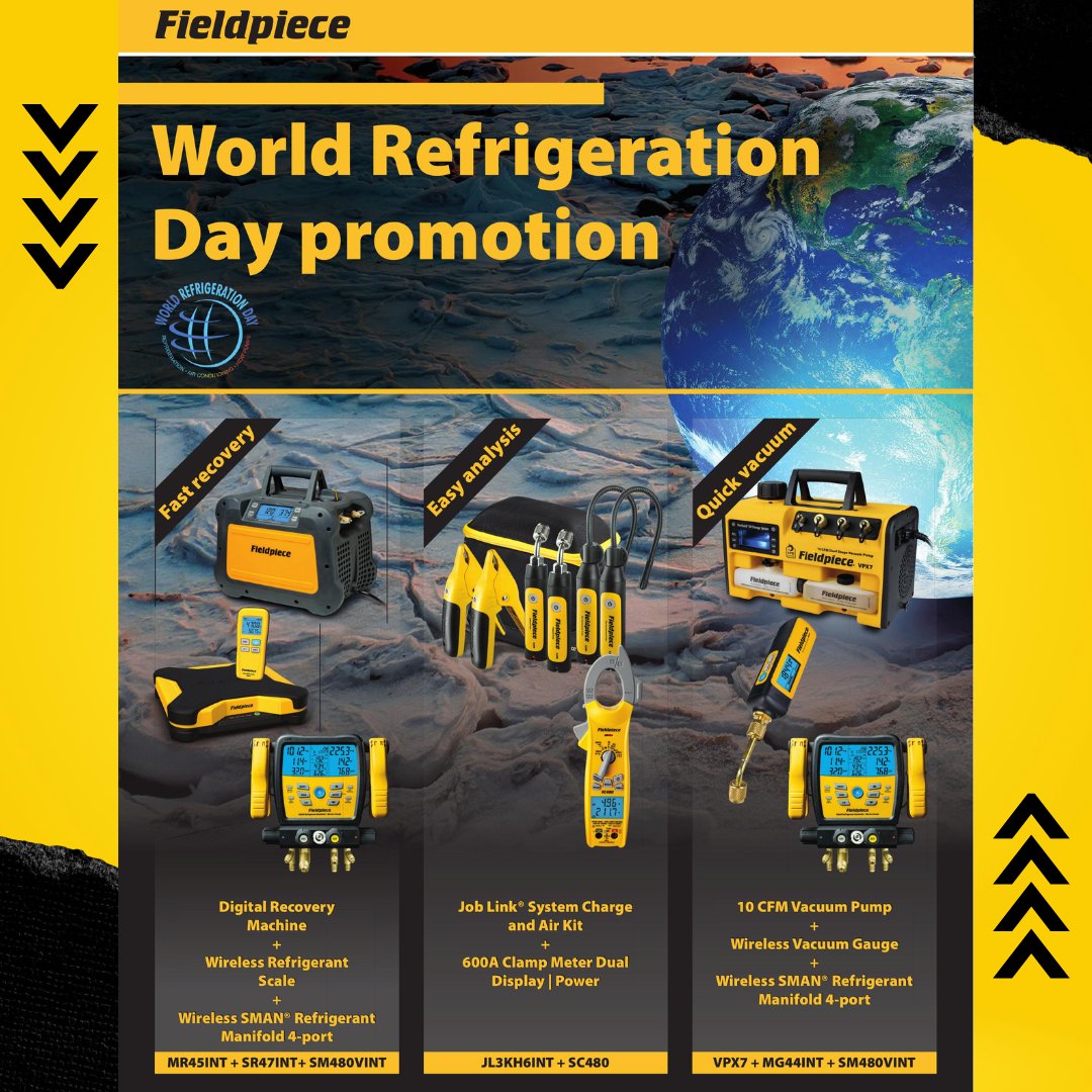 Check out the latest promotion from Fieldpiece,
3 bundle deals
-Fast Recovery
-Easy Analysis
-Quick Vacuum
Get in touch for prices and availability,
Margam- 01639 618 481
Hanworth- 02039 265 207
Valid from 16th-30th of June