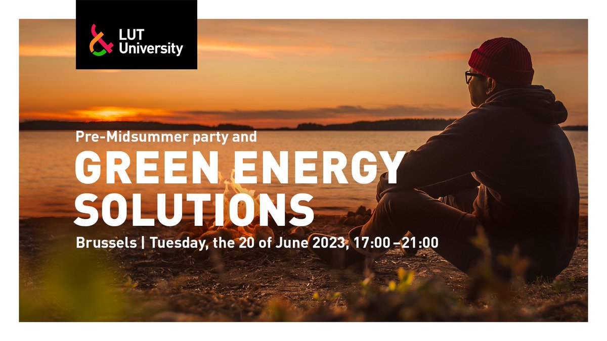 Save the date! We and @LABfinland invite you to a pre-Midsummer party in #Brussels on 20 June. ✅ Topics: #hydrogen economy, #electrictransportation and green #electrification ✅ Also: Finnish food, networking and sauna ➔ Read more: lut.fi/en/events/pre-… #unilut #EUSEW23