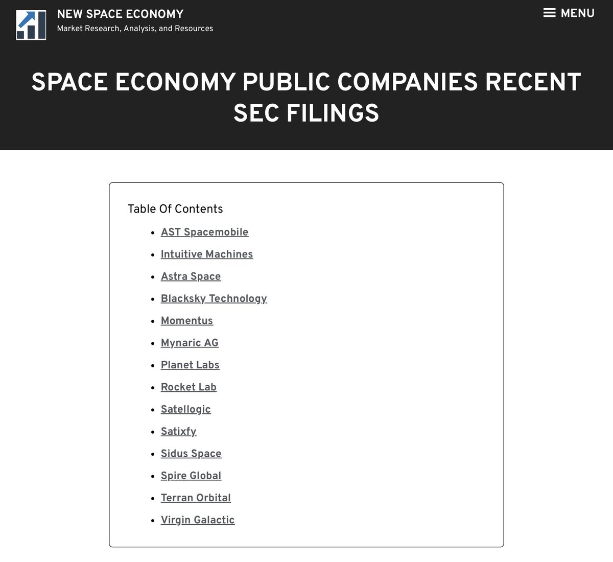 SpaceSECfiling's tweet photo. This Twitter account is no longer being updated. The following web page provides the most current SEC filings for the companies previously been reported here.

https://t.co/V5S6MKbzbf https://t.co/ivgEnogZDb