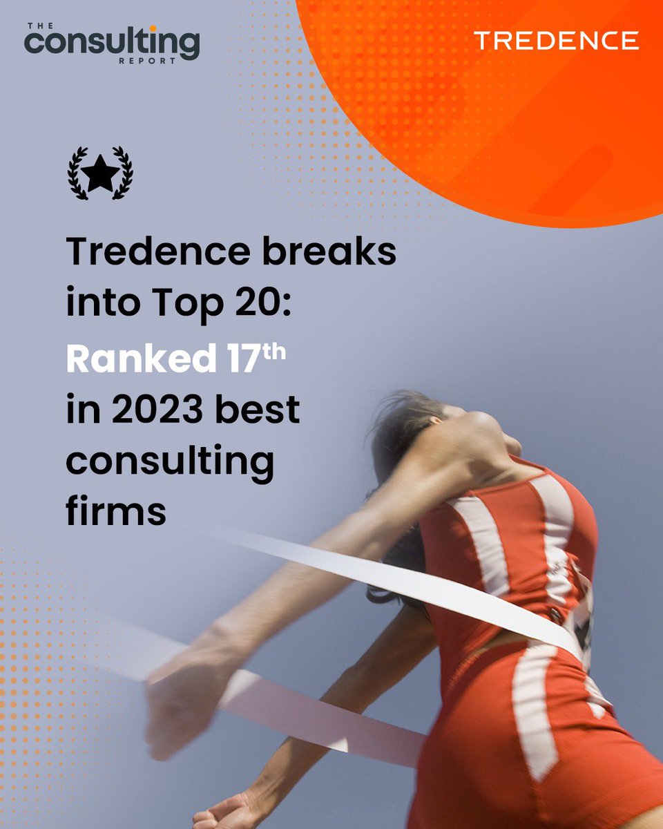 Raise a toast as we proudly celebrate our recognition in the Top 50 Consulting Firms of 2023. #top50 #consultingreport #AI #Tredence #BeyondPossible