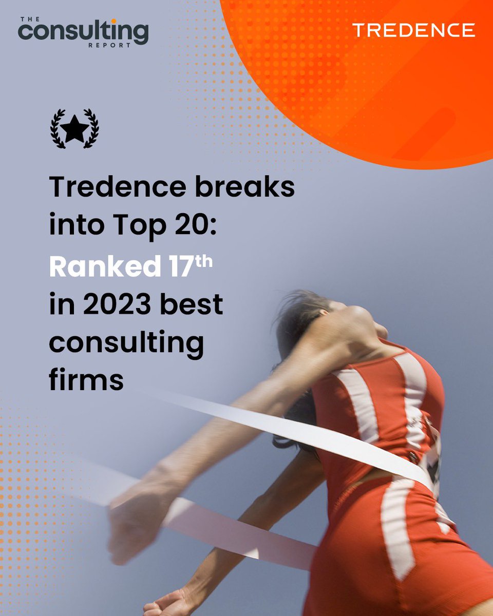 TredenceInc's tweet photo. Raise a toast as we proudly celebrate our recognition in the Top 50 Consulting Firms of 2023.
#top50 #consultingreport #AI #Tredence #BeyondPossible https://t.co/Vj6QaQ9fbQ