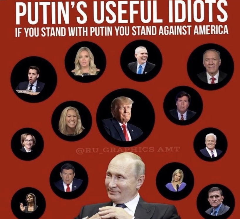 @cnni Reminder:
Everything, I repeat everything we said about Trump being #PutinsPuppet & about GOP being more loyal to Russia than US?
100% TRUE
Every damn word of it!
GOP = Government of Putin
Das vedanya #TaraReade
#GOPTraitors