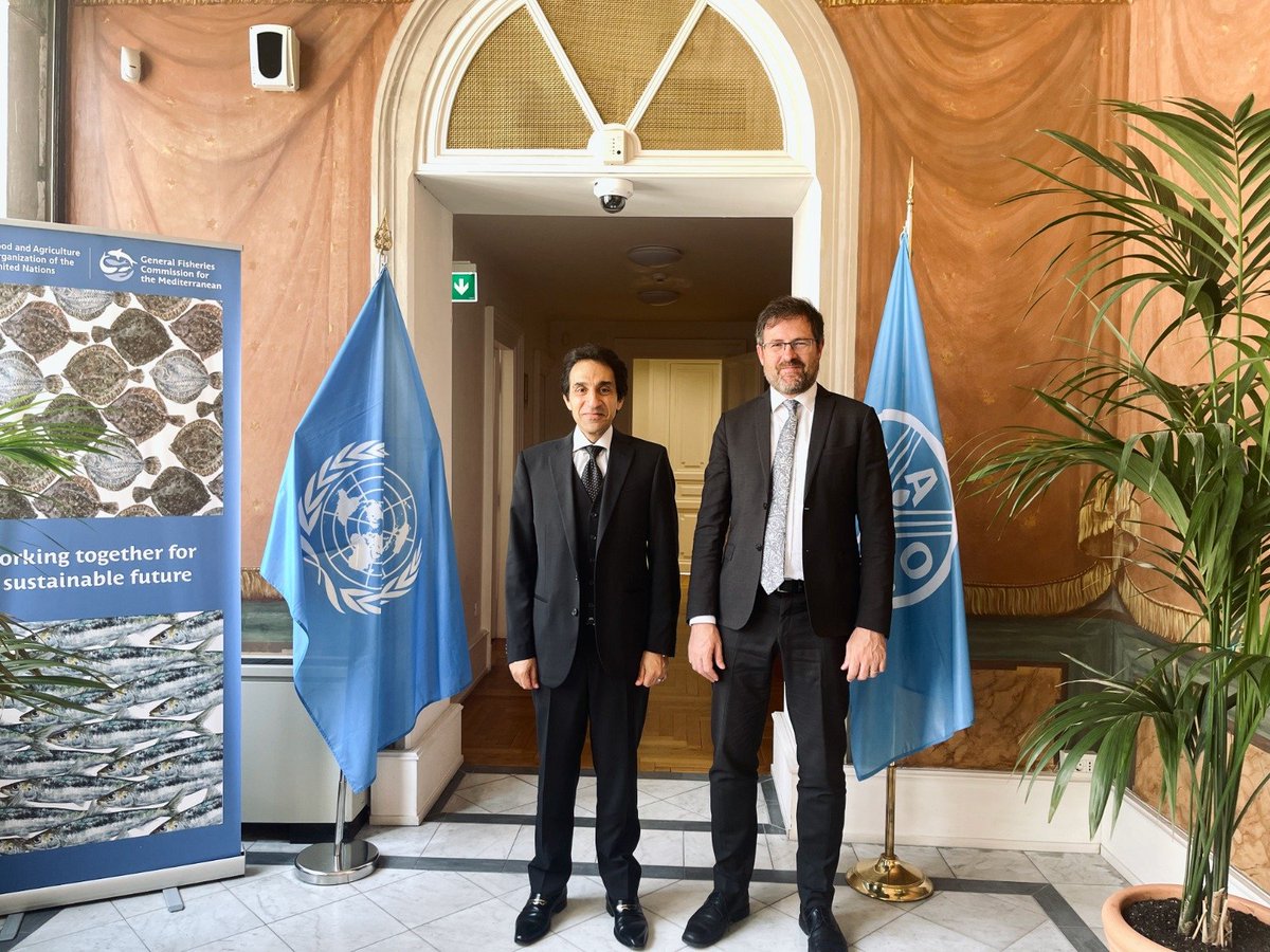 mbernal_GFCM's tweet image. Honored to meet H.E. Bassam Essam Rady and discuss on cooperation with #Egypt on fisheries and aquaculture issues in the #Mediterranean, including their participation of the upcoming #MedFish4Ever conference.