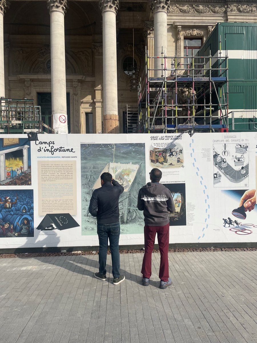 [EVENT]
⏰ LAST FEW DAYS - The 'All #Migrants!' exhibition is on show at Place de la Bourse, in #Brussels, for a few more days. (Re)Discover it now!
More information: cartooningforpeace.org/en/evenements/… #bxLove #bxlcult