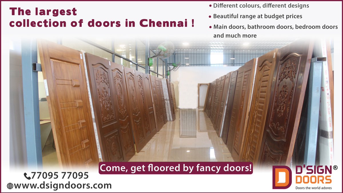 DsignDoors's tweet photo. Beautiful doors at budget friendly prices!
More Then 1000+ Designs Available
We Do Customized Design Doors @ Manufacturing!

To know more, Call us at 77095 77095

Website: https://t.co/kmGlLv3VSf

Google map: https://t.co/sxdhWZnUgo https://t.co/RbmeVMlj4u