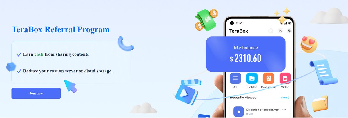 Earn Money $199/day From Terabox??

TeraBox free 1TB, earn $12 for 100 new users! $13 for 10k video plays!  
Staff Link: lynk.id/luckyceleste  
Join TeraBox: terabox.com/webmaster?refe… 
#TeraBox #DoodStream