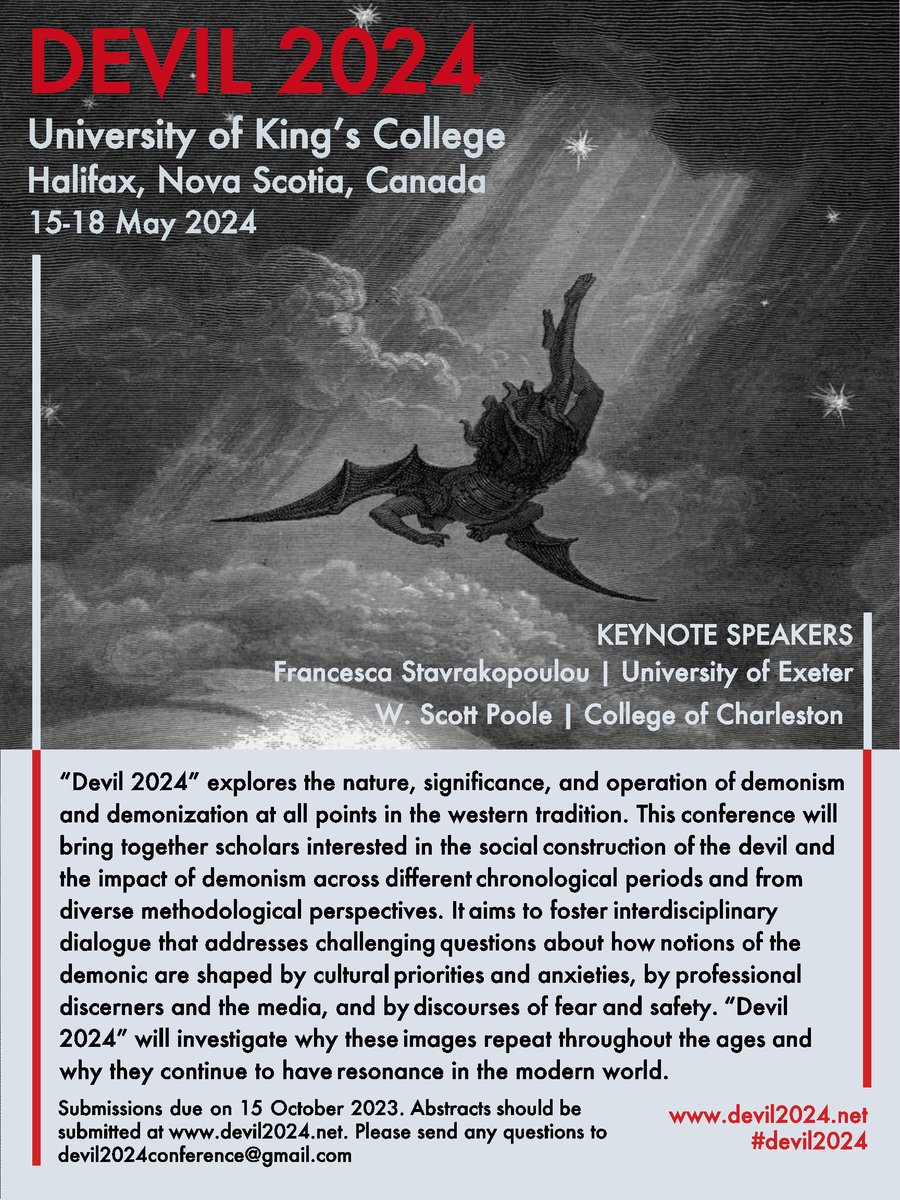 It is with great pleasure that I can announce that the devil is back--the devil conference we'd originally planned for 2020 (which we postponed for obvious reasons).

Save the date and disseminate widely! #hextag