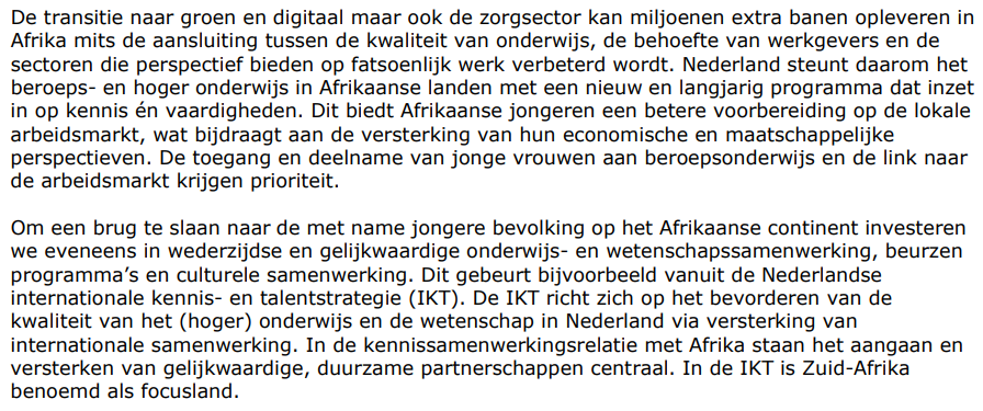 De eerste Nederlandse Afrikastrategie kwam gisteren uit. Gelukkig ook aandacht voor gelijkwaardige onderwijs- en wetenschapssamenwerking rijksoverheid.nl/documenten/pub…