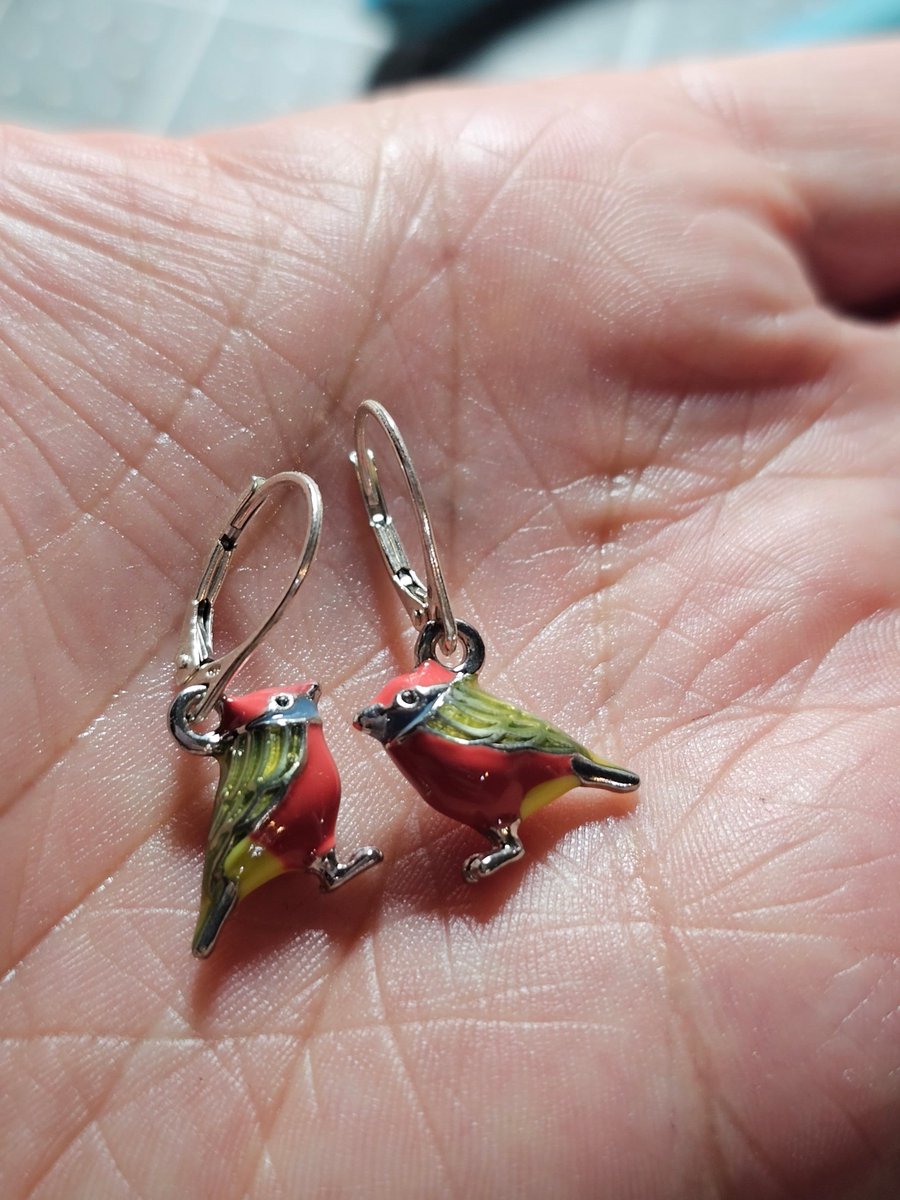 Excited to share the latest addition to my #etsy shop: dangle bird earrings with sterling silver lever backs, colorful bird earrings etsy.me/43hN2Cc #lovefriendship #women #silver #leverback #minimalist #earlobe #pink #animal #sterlingsilver