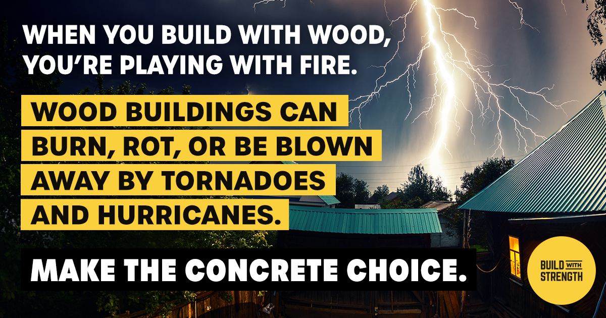 #BuildWithStrength, industry leaders, and safety personnel all agree that building with timber can be risky. When building with #concrete, you take that risk out of the equation. Learn more: bit.ly/3A3VasX