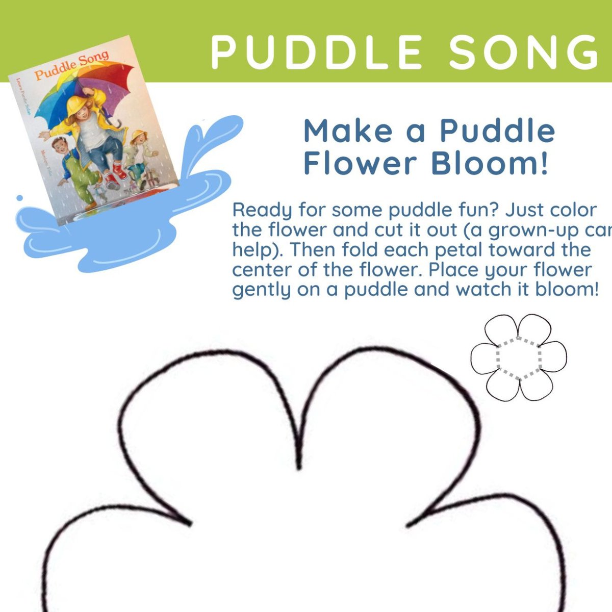 LauraPSalas's tweet image. A fun craft for a rainy day! PUDDLE SONG @CreativeCoMN  mtr.cool/uupdhfylnu #kidlit #boardbook #rainydayfun #activitysheet