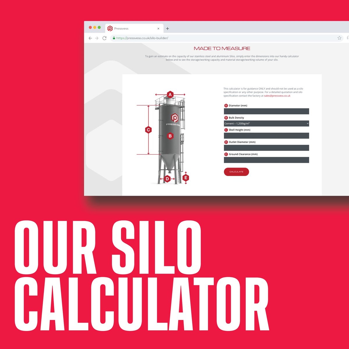 Pressvess's tweet photo. Have you seen our silo calculator?

To gain an estimate on the capacity of our stainless steel and carbon steel silos, simply head over to our website and use the calculator tool.

Use the silo calculator here: https://t.co/sqWhDBJaoY https://t.co/Z4nwhAqCQ7