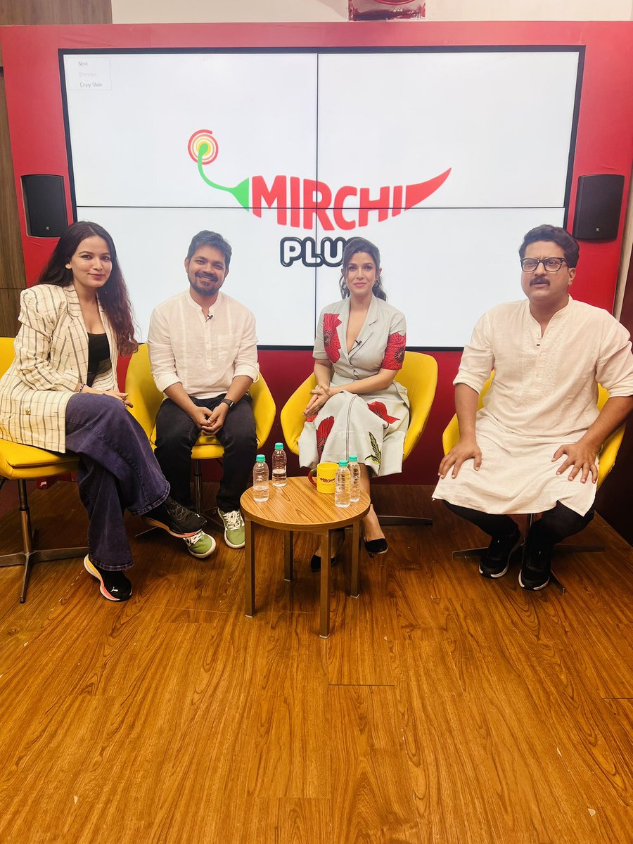Interviewed @NimratOfficial #JitendraJoshi & Avinash for #SchoolOfLies, coming 🔜 on Mirchi Plus! 🌶️