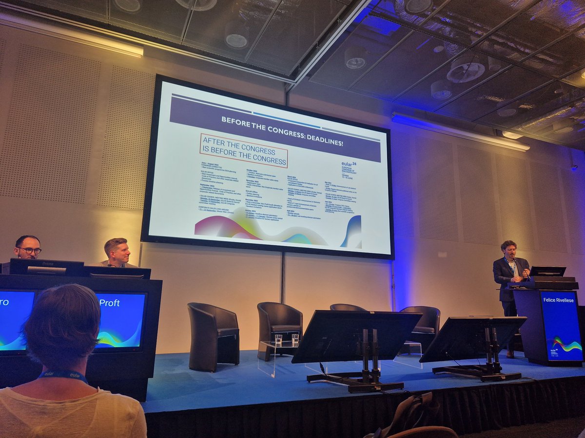 <a href="/EMEUNET/">EMEUNET</a> past-Chair <a href="/FeliceRivellese/">Felice Rivellese</a> tells us how to prepare BEFORE the conference so you don't feel overwhelmed and lost:
1) check the deadlines (session proposals, abstracts, slides/poster uploads) 
#EULAR2023