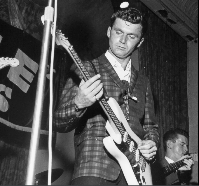 60sPsychJukebox's tweet photo. May 31st, 1958…At the Rendezvous Ballroom in Balboa, California, guitarist Dick Dale performed his new tune, "Let's Go Trippin'," widely viewed as the moment "surf music" was born. Dale was one of the most influential guitarists of all time and especially of the early 1960's. https://t.co/6FDgqCc0Vi