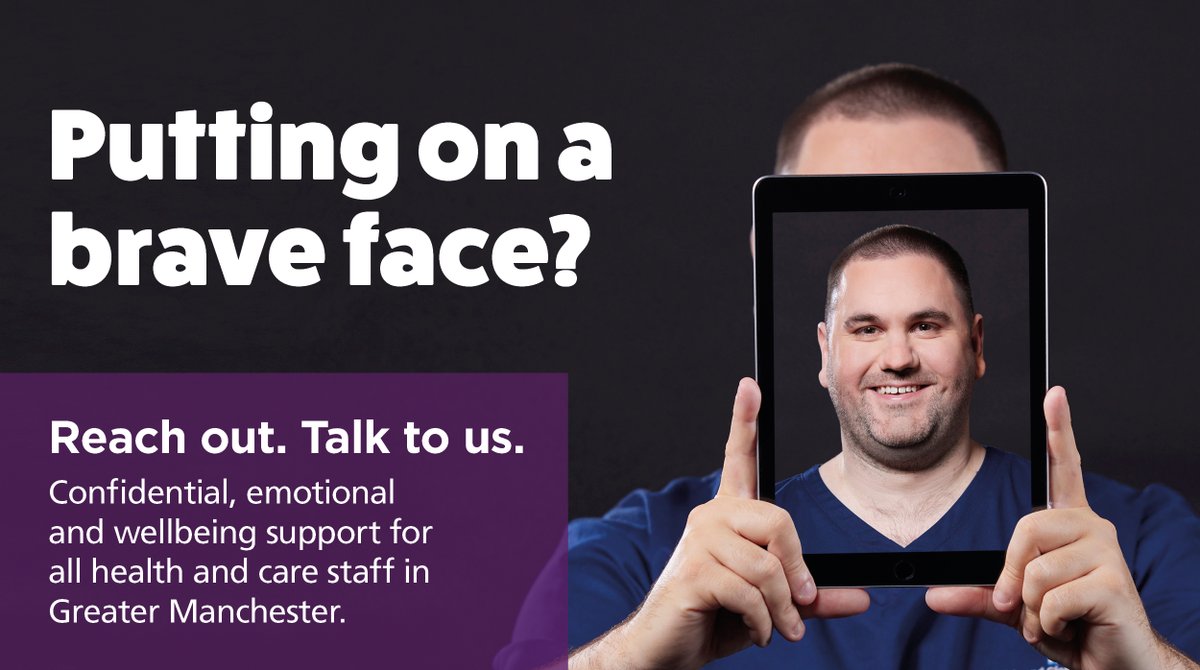 For health and care staff across Greater Manchester, you don’t need to keep putting on a #BraveFace if you’re struggling – help is available through #GMResilienceHub

Robert, infection prevention and control nurse @tandgicft, talks about how the hub helped him: 1/2