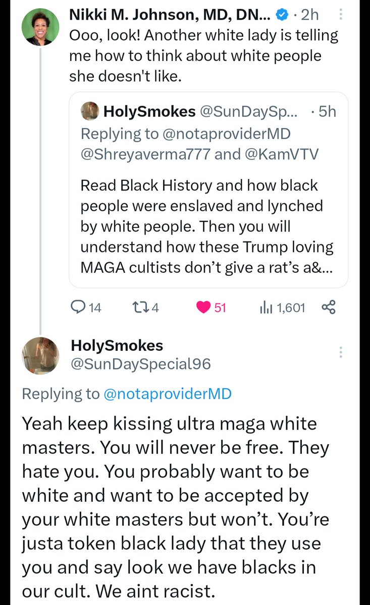Imagine telling a black person that they will never be free, that they want to be white, saying they have white masters and then ending with "we ain't racist" 😂😂😂😂