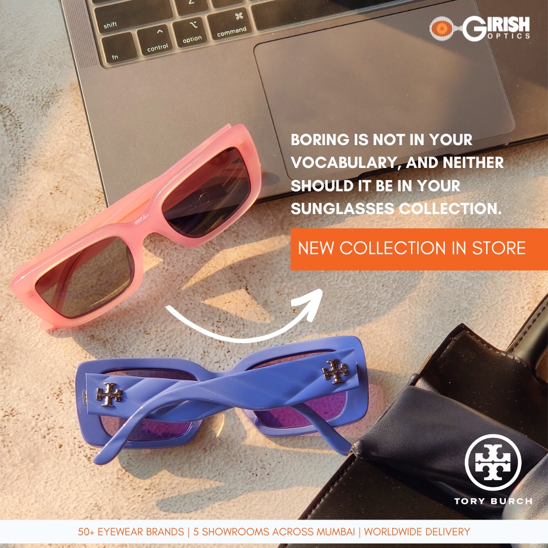 Say goodbye to sunny days in stylish ways! 🕶️☀️
Visit our store to browse the coolest and brand new eyewear from Tory Burch. 

Call us at 📞 +91 89288 93115 for more details.

#GirishOptics #TrendyEyewear #TopBrands #MumbaiSunglasses #TrendyFrames #ToryBurchSunglasses #ToryBurch