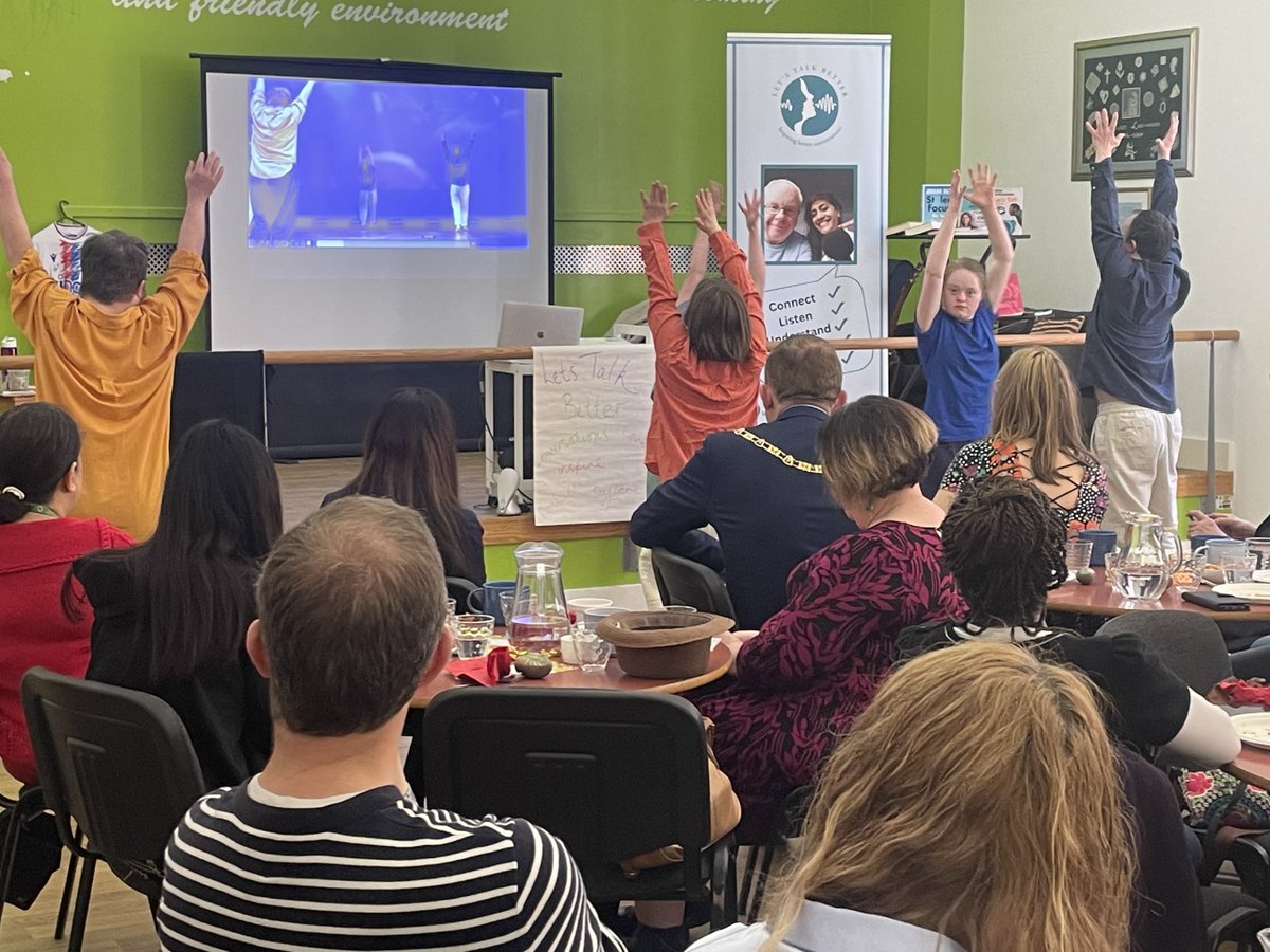 MagpieDance's tweet photo. Our Dancer Development Course had a great time performing 'Our World' at the Lets Talk Better Bromley event!
@LetsTalkBetter3 @InTunePR
#dance #inclusivedance #bromley #london #performance #learningdisabilityarts https://t.co/svpbcsvEUi