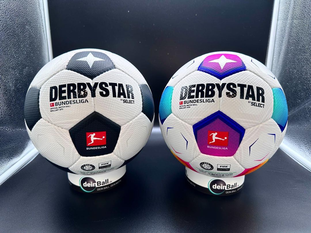 Bayern & Germany on X: ⚽ The 2023/24 official Bundesliga match ball by  Derbystar • The retro ball (left) will be used during the first two  matchdays, celebrating 60 years of Bundesliga •