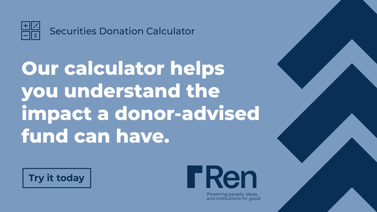 What is the difference between donating securities directly to a DAF versus selling the securities and then donating the proceeds? Find out now by using our Securities Donation Calculator: bit.ly/3aOmkuX #DAF #donoradvisedfund #giving
