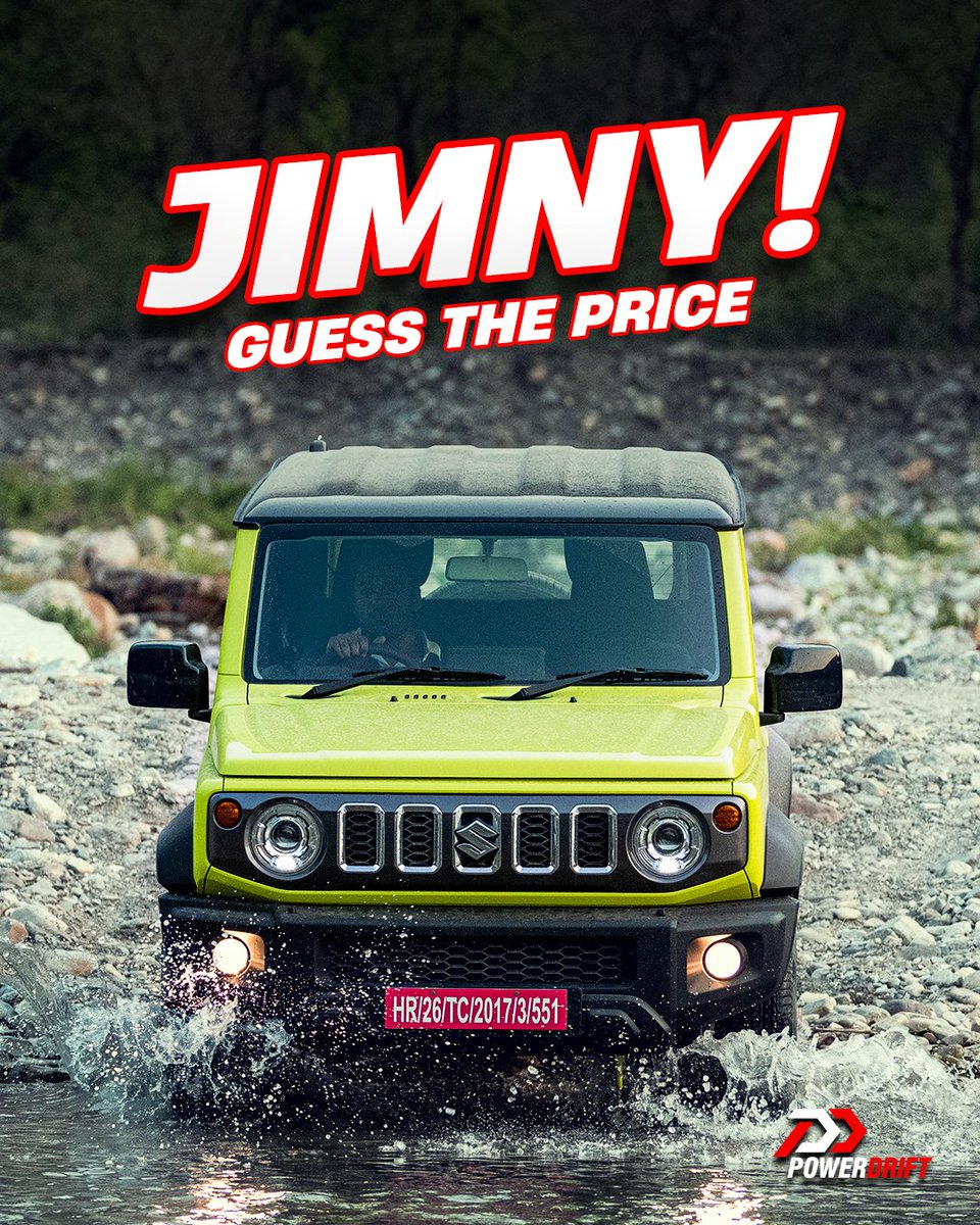 Give us your predictions below! 🤔⬇️ #Jimny 

<a href="/Maruti_Corp/">Maruti Suzuki</a>

#PowerDrift #PDArmy #JimnyOffRoad #SuzukiJimny #MarutiSuzukiJimny #MarutiJimny