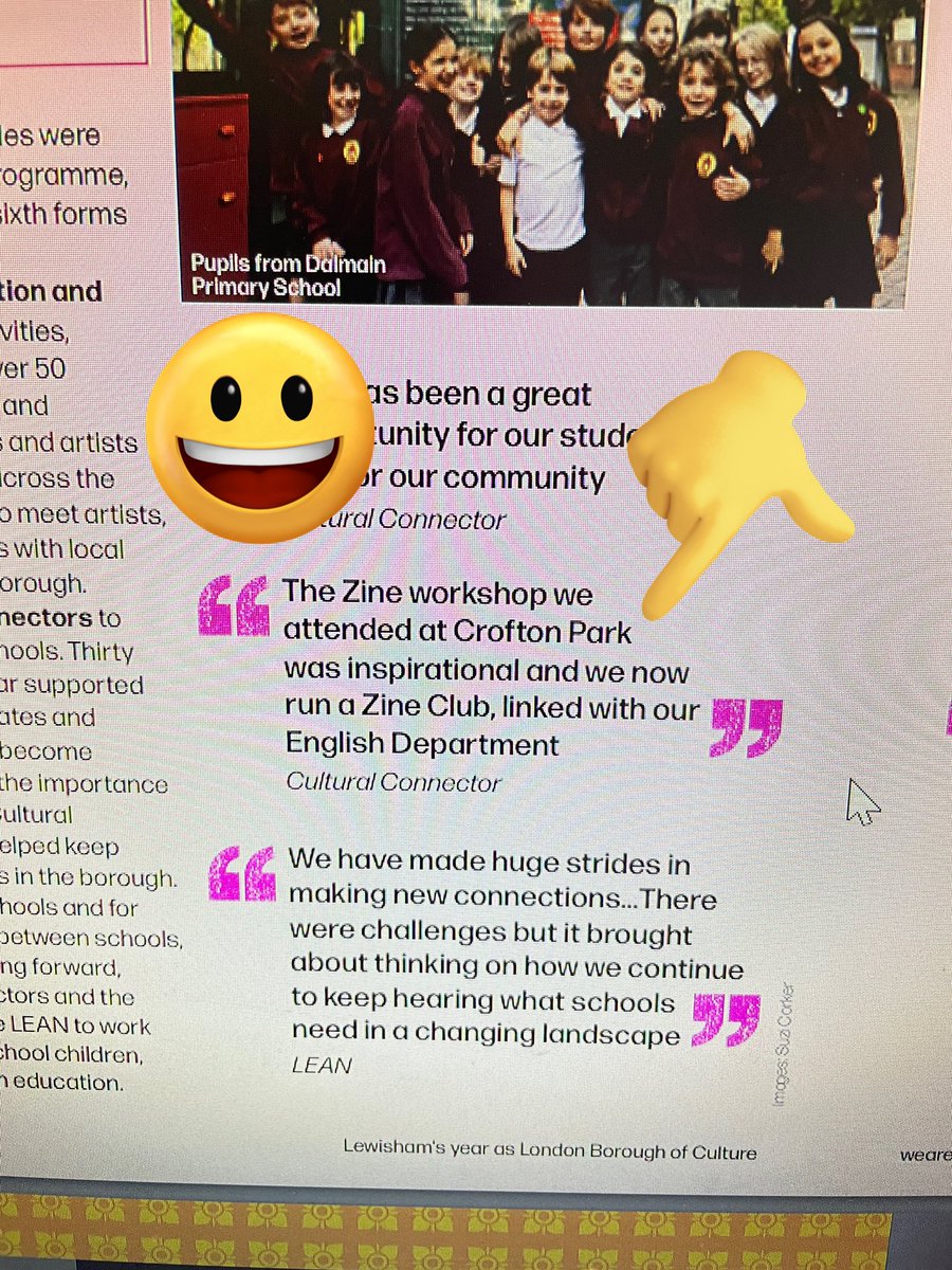 Swanella's tweet photo. So happy 🤗 to read on @WeAreLewisham #BoC2022 report how inspirational was the @ace_national funded #ArtProject we ran at @Eco_CP_Library 🎨🧑🏼‍🎨👨🏾‍🎨👩🏻‍🎤 🙏🏻Thanks to curator, artists, volunteers and community #SE4 #CroftonPark #CroftonParkLibrary #LewishamLibraries #LibrariesMatter https://t.co/sb0BFv6P9f