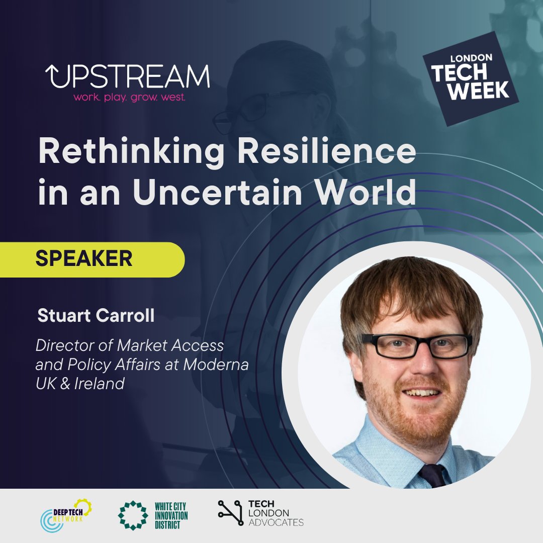 📢 Exciting news! Join us at @LDNTechWeek as Stuart Carroll, Director at @moderna_tx UK & Ireland, shares insights on fighting the #pandemic and building health resilience. Free #tickets 👉eventbrite.com/e/london-tech-… 💉🌍 #ModernaEffect #COVID19Response #ResilienceInTech