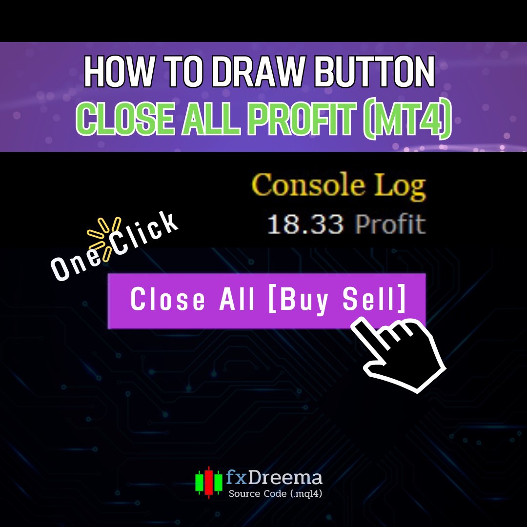 Shirobotfx's tweet photo. How to Draw Button Close All Positions in MT4 With One Click?
​
https://t.co/SZ5d27NJb3

*This source code is only learning example*

#ForexRobot #fxdreema #forexlifestyle #ForexEA #ForexMarket #mt4 #tradingbot https://t.co/qSLvvcTLwF