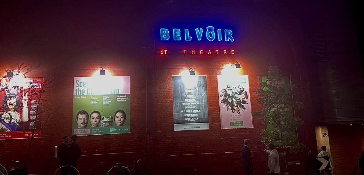 joylawn1's tweet photo. ‘Bush’ Sydney restaurant at ⁦@BelvoirSt⁩ theatre. Catered opening night #ScenesfromtheClimateEra Superb storytelling, humour &amp; climate message. Bravo actors, directors and all. Congrats to the team at #Bush #BushSydney #BushRedfern #belvoirBush #partner https://t.co/vL10okHAzs