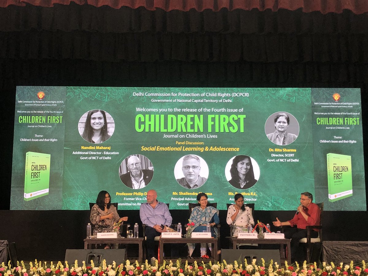 IamCJha's tweet photo. #ChildrenFirstJournal
Attending an insightful panel discussion session, moderated by Mr. @shail2018 Sir with the esteemed panelists:
Ms. Nandini Maharaj Ma’am, Adl. @Dir_Education
Dr. Rita Sharma Ma’am, Director @SCERT2021
Prof. @lexpsy member @UNChildRights1 &
Ms. @pavithrakl https://t.co/xzPJADvxag