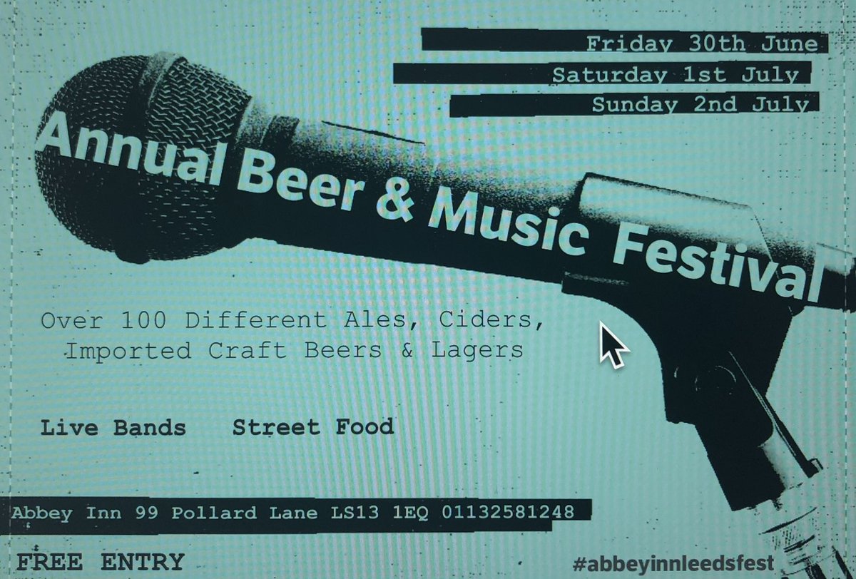 thabbeyinn's tweet photo. Not long now … can’t wait our Annual beer &amp; music festival 
@thabbeyinn #abbeyinnleeds #livemusic #tealale https://t.co/6Ymi7gzwue