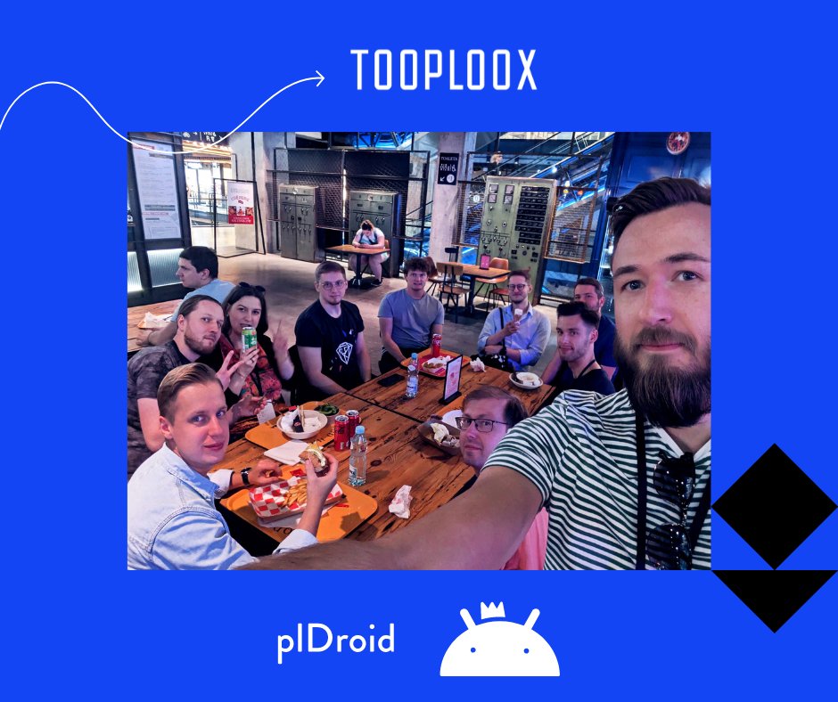 Tooploox's tweet image. 📢 Live from @PlDroid Conference: our Android team is having a blast! Engaging talks, workshops, and networking opportunities are fueling their passion for Android development. 🍕 And eating together during breaks is nice too 🚀📱 #plDroidConference #Tooploox #AndroidTeam