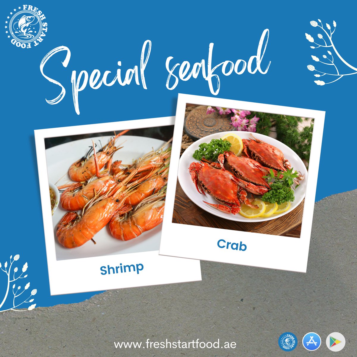 freshstartfood1's tweet image. Dive into a sea of flavors with our irresistible seafood delights! From succulent shrimp and mouthwatering crabs to fresh catches of the day, our ocean-inspired dishes are a true feast for the senses. Come and taste the treasures of the deep! #freshstartfood #ordernow #uae #dubai
