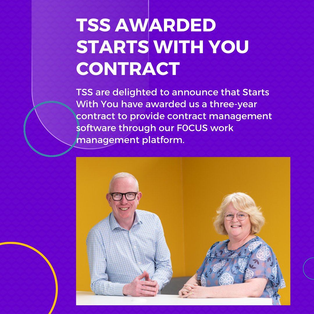 TSS are delighted to announce that
@Startswithyou1 have awarded us a three-year contract to provide contract management software through our F0CUS work management platform. Read the full article here: tssinfrastructure.com/company-news/t…… #contractaward #contractwin #workingtogether #awarded