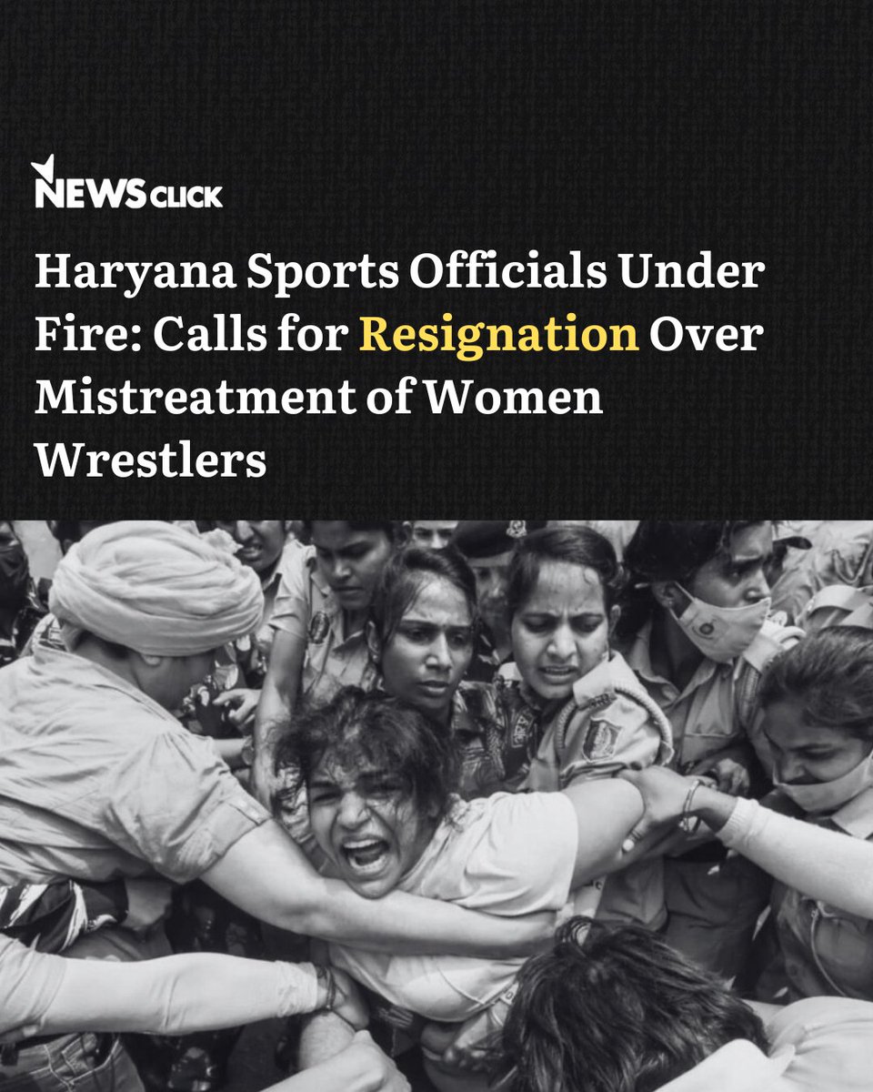 Former Haryana Sports Director and IAS Officer demands accountability after women wrestlers face dishonour and mistreatment.

newsclick.in/haryana-sports…

#WrestlersProtest #OlympicMedalist #Haryana #NewsClick