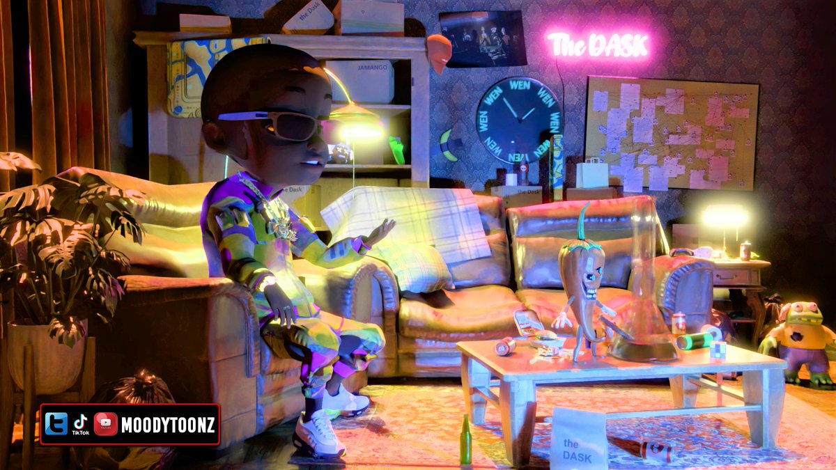 moodytoonz247's tweet photo. #Skillybagz had to pass thru @The_DASK room &amp; rep 4 #moodytoonz + @TheModzKids, big shouts @The_DASK for this backdrop scene, the lighting is a madting, this the best one yet. Blessup my @ChillingChiliz fam, whats Chili upto on tht table, Anyway bigup all who got in the room #LFG https://t.co/DxgPYDVBQh