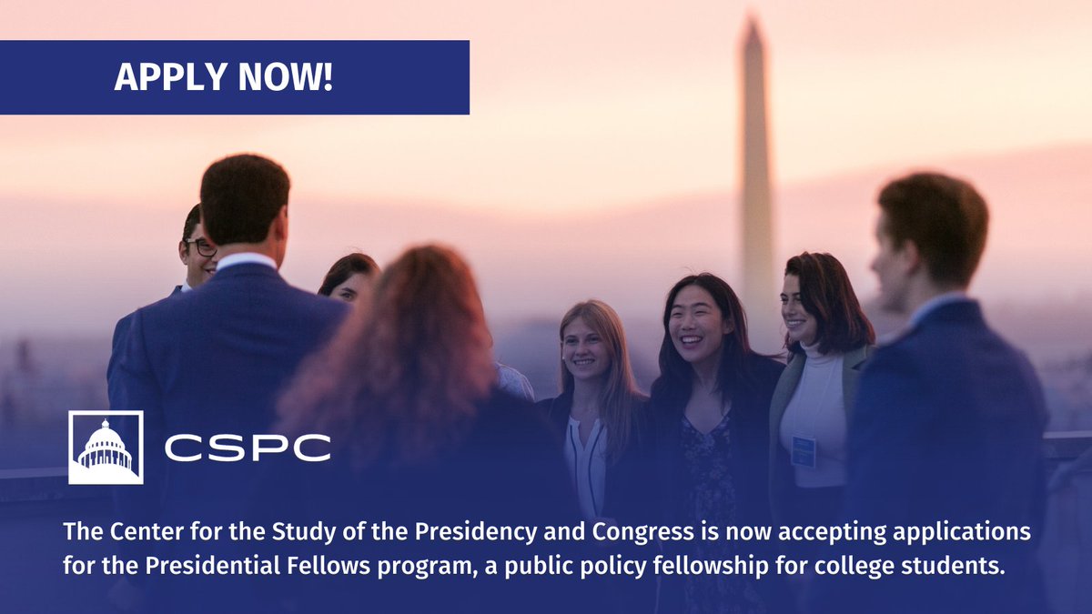 CSPC_DC's tweet photo. 📢 Calling all college students passionate about public service and politics! 🏛️Apply for CSPC’s Presidential Fellows program by June 30 to learn, research, and connect with experts and peers. Selected participants will travel to Washington, D.C. for a multi-day Leadership Conference. Check out the details: https://t.co/8xqU0hak37
#LeadershipDevelopment