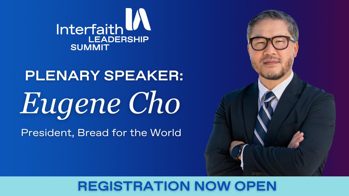 Don't miss hearing @EugeneCho, President of @Bread4TheWorld at the #ILSummit23! Take your interfaith leadership skills to the next level at the 2023 Interfaith Leadership Summit in Chicago this August. 

Register today: bit.ly/3x9dizY